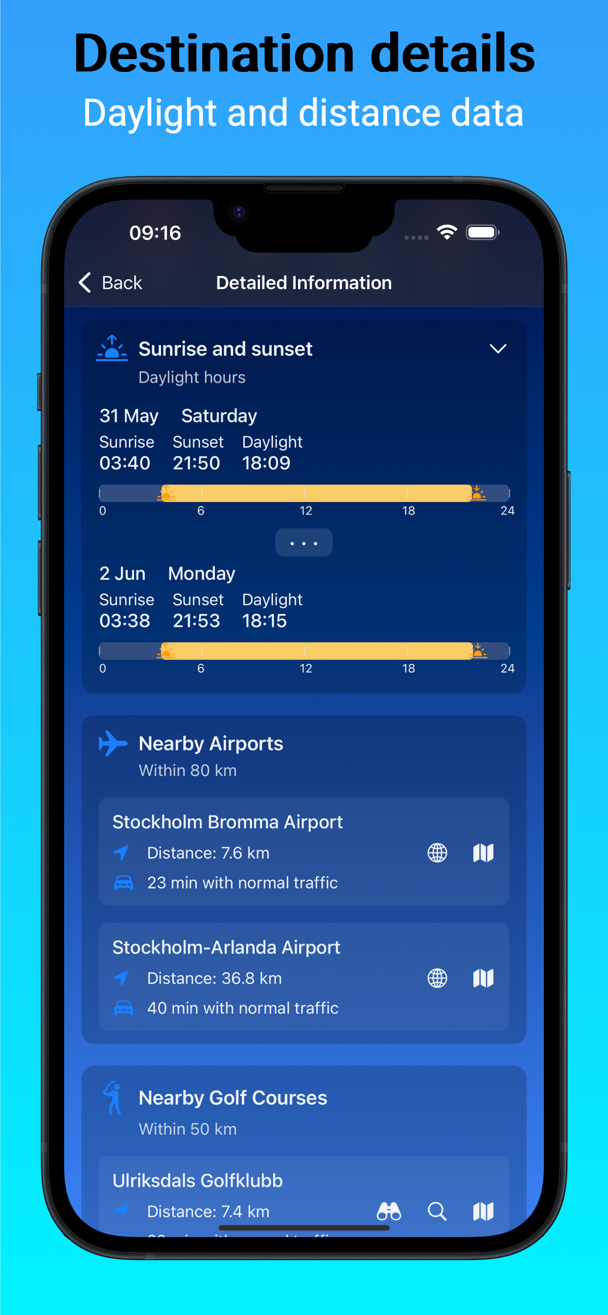 Weather data and location information